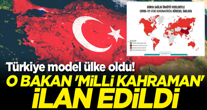 Türkiye model ülke oldu! Bakan Koca 'milli kahraman' ilan edildi