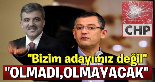 CHP'li ÃzgÃ¼r Ãzel'den Abdullah GÃ¼l aÃ§Ä±klamasÄ±