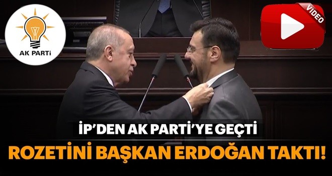 Ä°P'den istifa eden Akkal'a AK Parti rozetini CumhurbaÅkanÄ± ErdoÄan taktÄ±