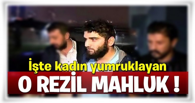 İşte başörtülü kadına saldıran REZİL HERİF..