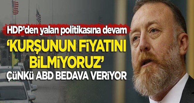 HDP'li Temelli: "Kurşunun fiyatını bilmiyoruz!" Çünkü ABD bedava dağıtıyor