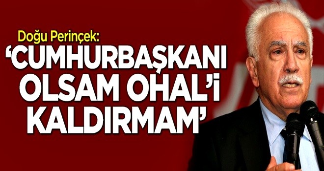 Doğu Perinçek: Cumhurbaşkanı olsam OHAL'i kaldırmam!