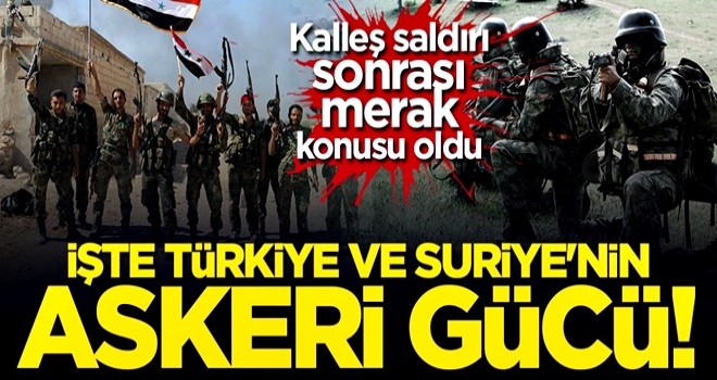 İşte Türkiye ve Suriye'nin askeri gücü!