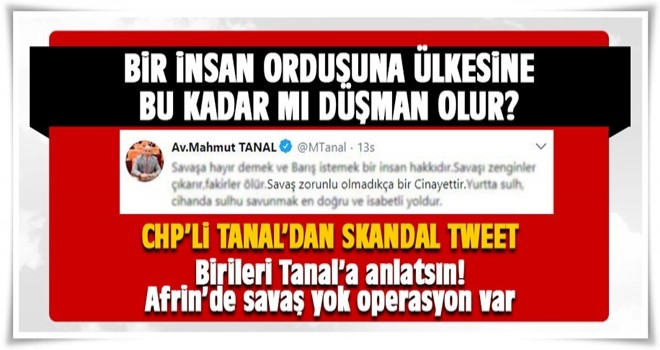 Mahmut Tanal'dan skandal tweet