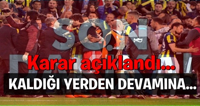 TFF olaylı derbi kararını açıkladı!