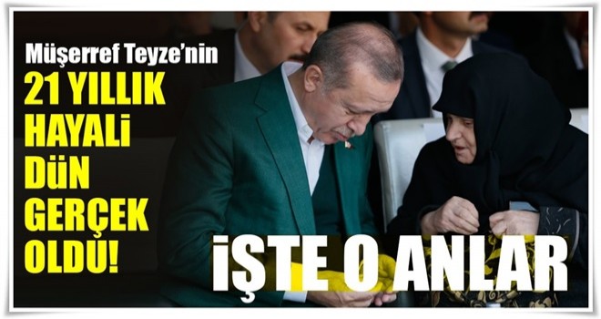 Yaşlı kadının 'Cumhurbaşkanı Erdoğan ile görüşme' hayali gerçek oldu