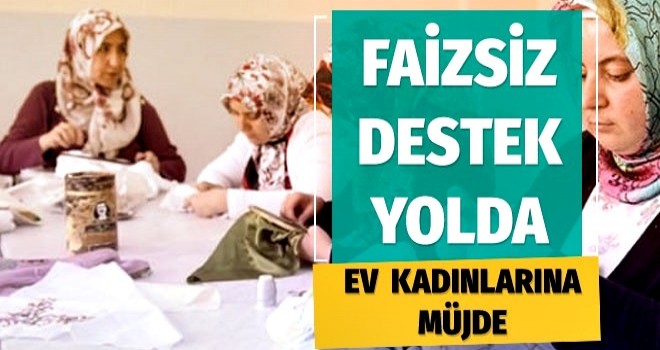 Ev kadınlarına müjde faizsiz kredi ve vergi muafiyeti yolda