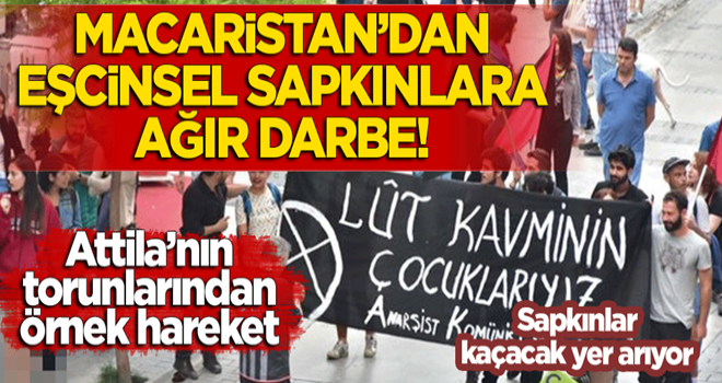 Örnek hareket: Macaristan'dan eşcinsel sapkınlara ağır darbe!