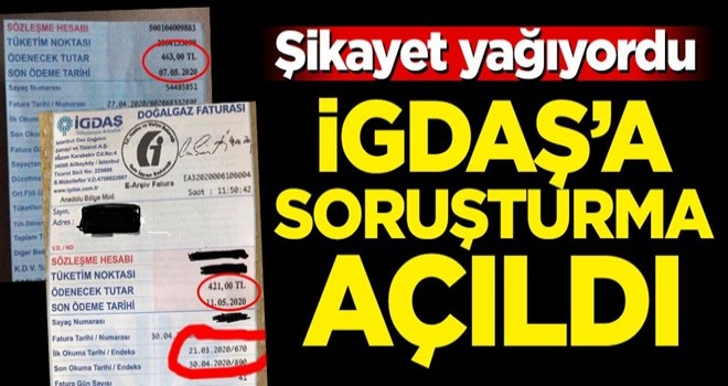 İGDAŞ'a yüksek fatura soruşturması