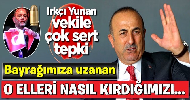 Çavuşoğlu'ndan Türk bayrağını yırtan Yunan vekile sert tepki: Avrupa'nın şımarık çocukları...