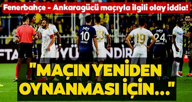 Ankaragücü: F.Bahçe maçında kural hatası yapıldı