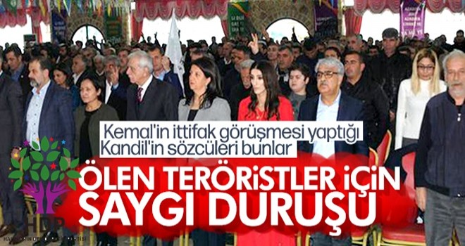 HDP'liler terörist marşı okudu