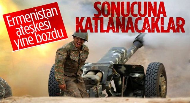 Azerbaycan Ermenistan arasında insani ateşkes başlar başlamaz ihlal edildi!