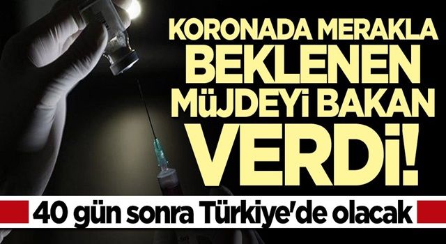 Bakan müjdeyi verdi... 40 gün sonra Türkiye'de olacak