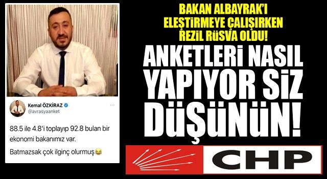 CHP'nin Anketçisi Kemal Özkiraz rezil rüsva oldu!