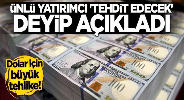 Ünlü yatırımcı açıkladı: Dolar için büyük tehlike