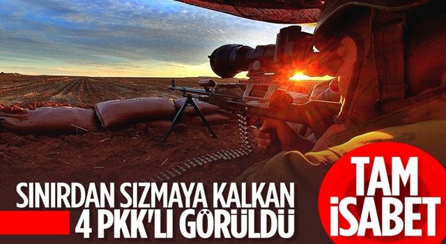 Barış Pınarı bölgesine sızma girişiminde bulunan 4 terörist öldürüldü