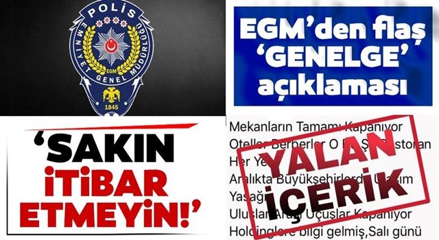 EGM'den 'Genelge' açıklaması