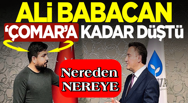 Nereden nereye! Ali Babacan 'çomar'a kadar düştü