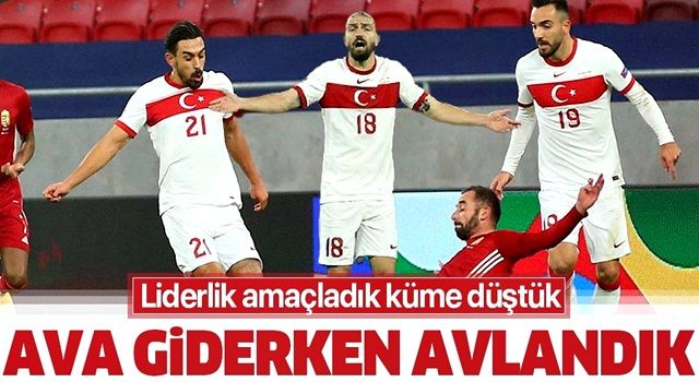 UEFA Uluslar B Ligi'nde A Milli Futbol Takımı Macaristan'a 2-0 yenildi