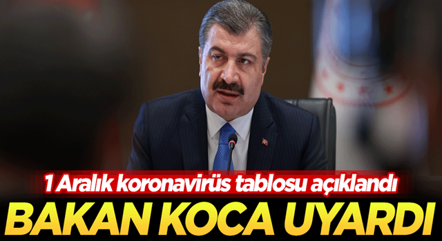 1 Aralık koronavirüs tablosu açıklandı! Bakan Koca uyardı