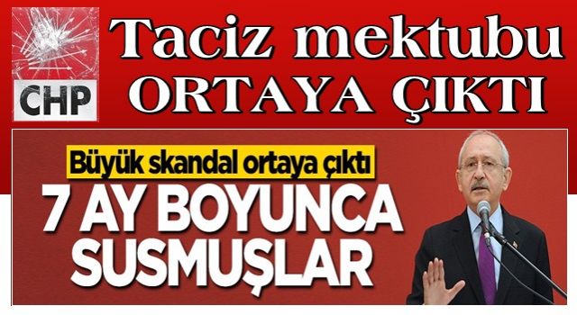 Taciz mektubu ortaya çıktı... 7 ay boyunca susmuşlar