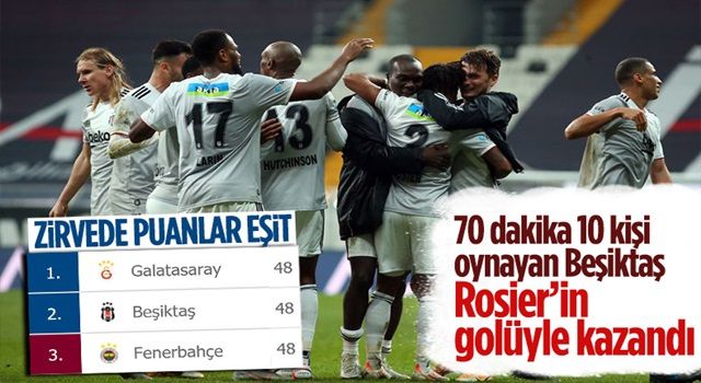 10 kişi kalan Beşiktaş, Konyaspor'u mağlup etti