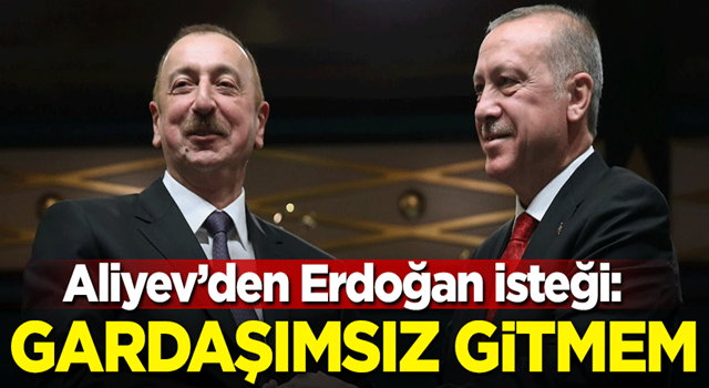 Aliyev'den Erdoğan isteği: Ben gardaşımsız gitmem