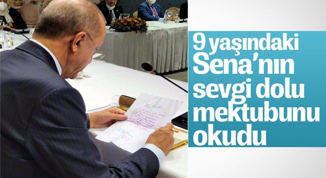 Almanya’da yaşayan minik Sena’dan Cumhurbaşkanı Erdoğan’a mektup