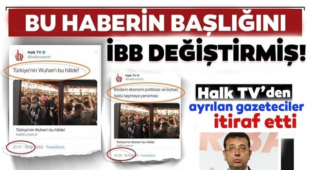 İBB istemiş, Halk TV başlığı değiştirmiş!