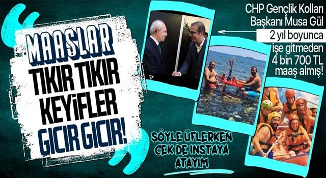 CHP Gençlik Kolları Başkanı Musa Gül 2 yıl 1 ay 10 gün işe gitmeden 'tıkır tıkır' maaş almış!