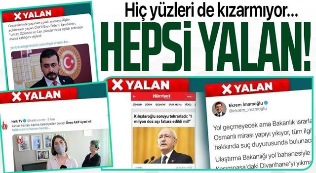 CHP haftanın yalanlarında yine birinciliği kimseye kaptırmadı!