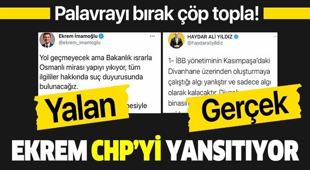 İBB Ekrem'in"Kasımpaşa'daki Divanhane yıkılıyor" iddiası gerçek dışı çıktı