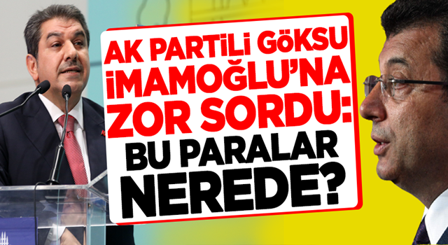 AK Partili Tevfik Göksu'dan Ekrem'e zor soru: Bu paralar nerede?