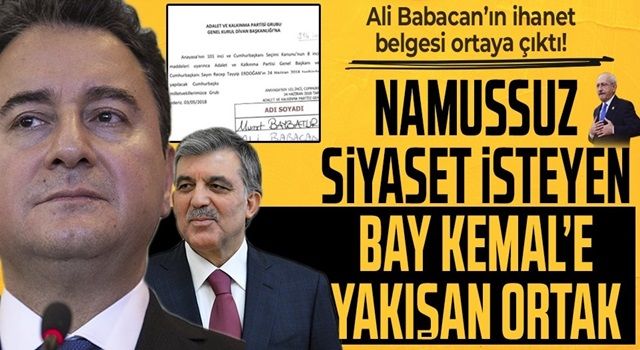 Ali Babacan'ın Başkan Erdoğan’a Cumhurbaşkanı adayı olması için 2. sırada imza verdiği ortaya çıktı