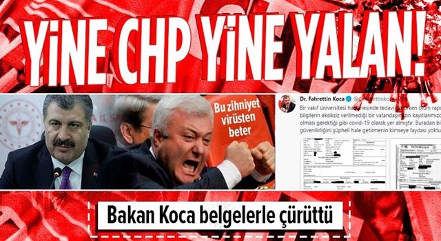 Sağlık Bakanı Fahrettin Koca, CHP'li Tuncay Özkan'ın koronavirüs yalanını jet hızıyla çürüttü