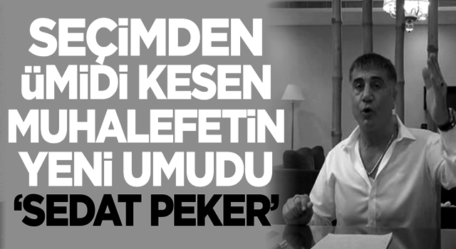 Seçimden ümidi kesen muhalefetin yeni umudu 'Sedat Peker'