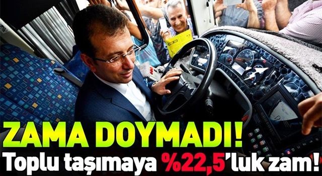 ekrem'den toplu taşımaya yüzde 22,5’lik zam talebi