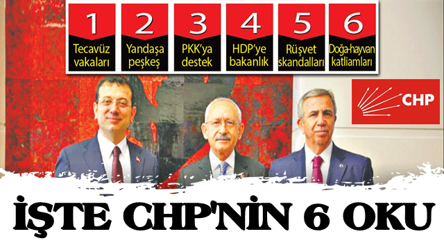 İşte CHP’nin 6 oku