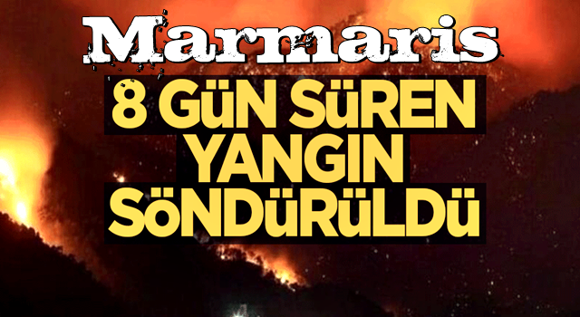 8 gün süren yangın son buldu