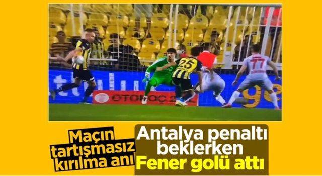 Fenerbahçe-Antalyaspor maçında tartışmalı penaltı pozisyonu