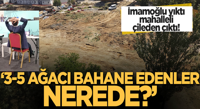 İBB ekrem'in yıktığı park mahalleliyi çileden çıkarttı! '3-5 ağacı bahane edenler nerede?'