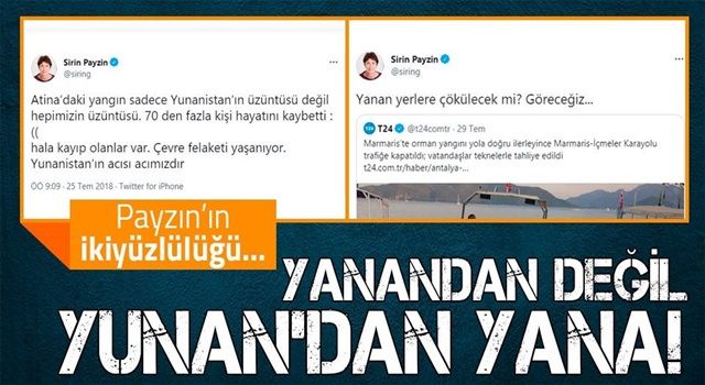 Murat Kekilli yangın üzerinden provokasyona girişen Şirin Payzın'ın 'Yunanistan' paylaşımını hatırlattı: İkiyüzlü yalanlar...