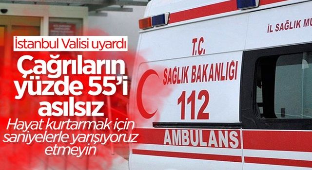 112 Acil Çağrı Merkezine gelen çağrıların yüzde 55'i asılsız