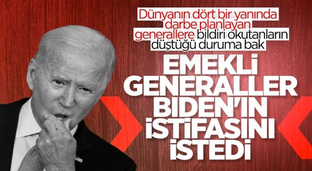 ABD'de 87 emekli general, Joe Biden'a istifa mektubu yazdı