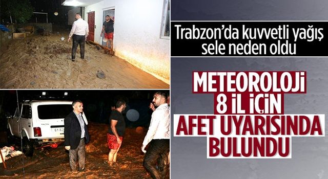 Trabzon’da şiddetli yağış Yomra ilçesinde su baskınlarına neden oldu