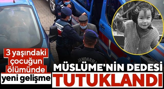 3 yaşında hayata veda eden Müslüme’nin dedesi tutuklandı