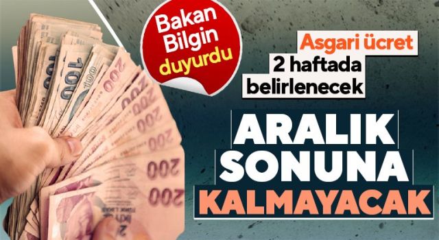 Bakan Bilgin: Asgari ücret görüşmeleri aralık sonuna kalmaz