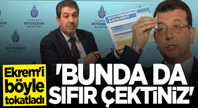 İBB ekrem'i böyle tokatladı: ''Ulaşımda da sıfır çektiniz''