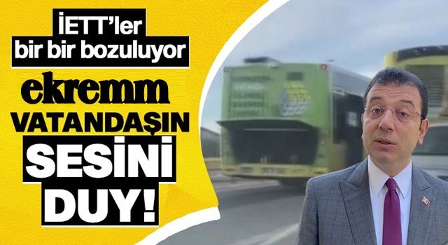 İETT otobüsü yine arızalandı